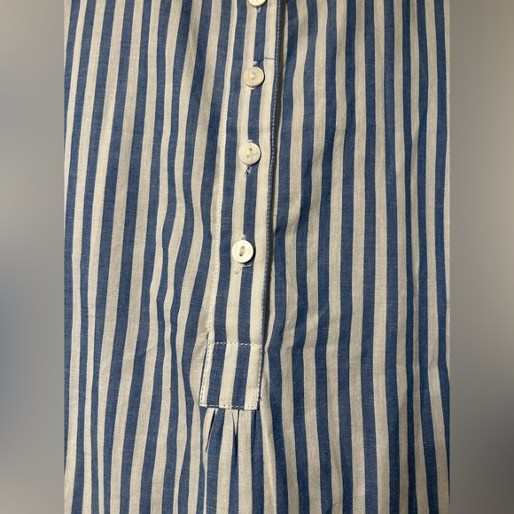 Blue and White Striped Long Sleeve Dress - Picture 5 of 5